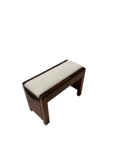 Art Deco Modernist Stool with De Ploeg fabric, 1920s